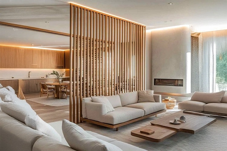 Partisi kayu minimalis, Sumber: woodenstreet.com