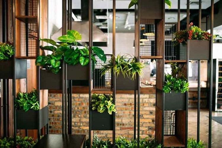 Partisi unik dengan tanaman, Sumber: decorpot.com